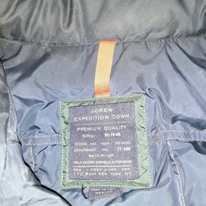 J crew zip up down vest